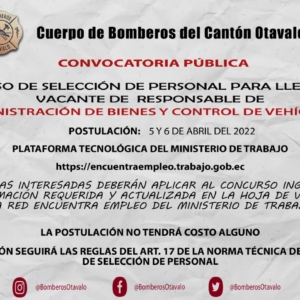 Oportunidad Laboral (Administración de Bienes y Control de Vehículos)
