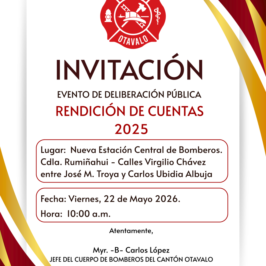 🔥🚒 | RENDICIÓN DE CUENTAS 2025 – CUERPO DE BOMBEROS DEL CANTÓN OTAVALO